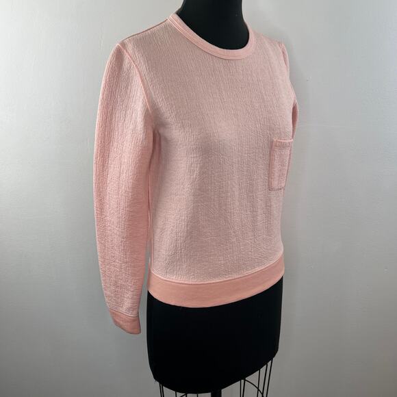 Golden Goose Pink S Sweater Raglan Front Pocket Crew Neck Long Sleeve Pullover - Picture 3 of 11